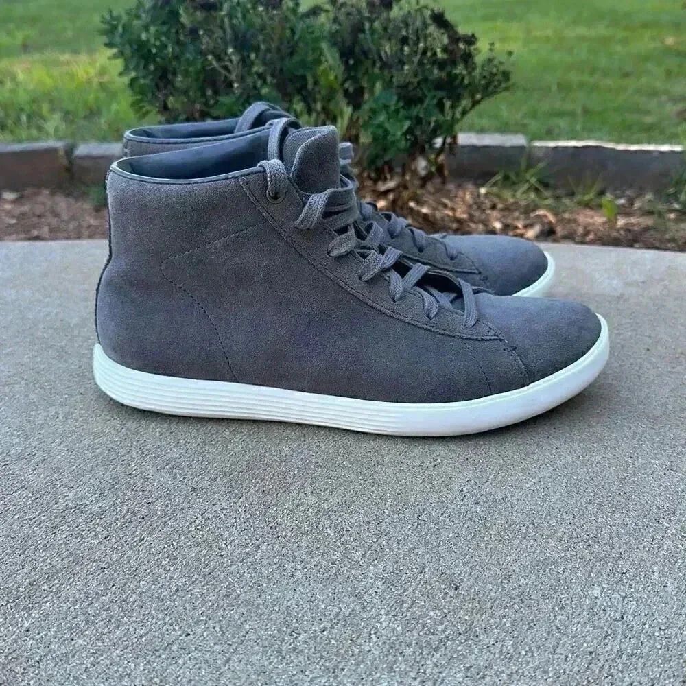 Cole Haan Gray Crosscourt High Top Sneakers- Women - Picture 3 of 12